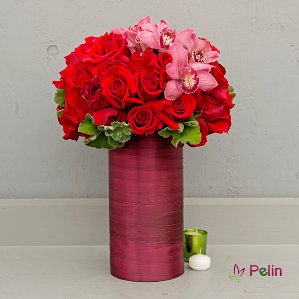 Kırmızı Pembe Uyumu Uşak Çiçek Uşak Çiçekçi Online Çiçek Siparişi